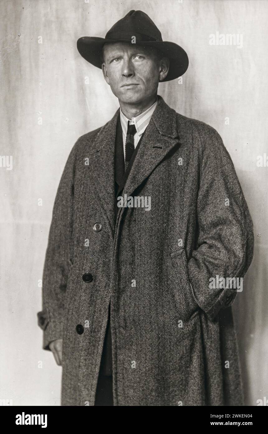 The painter Otto Dix. Museum: PRIVATE COLLECTION. Author: AUGUST SANDER. Stock Photo