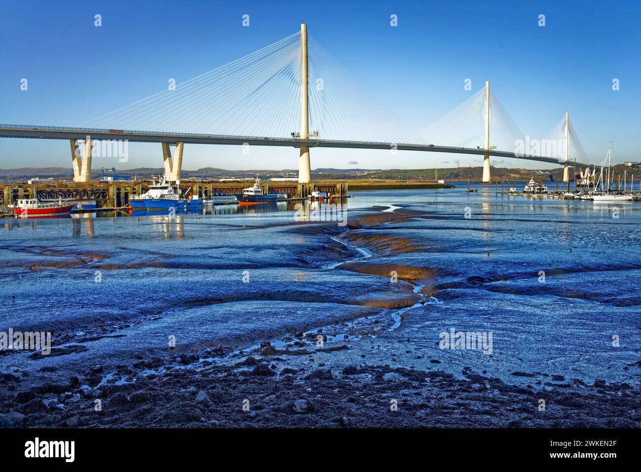 UK, Scotland, South Queensferry, Port Edgar Marina and Queensferry