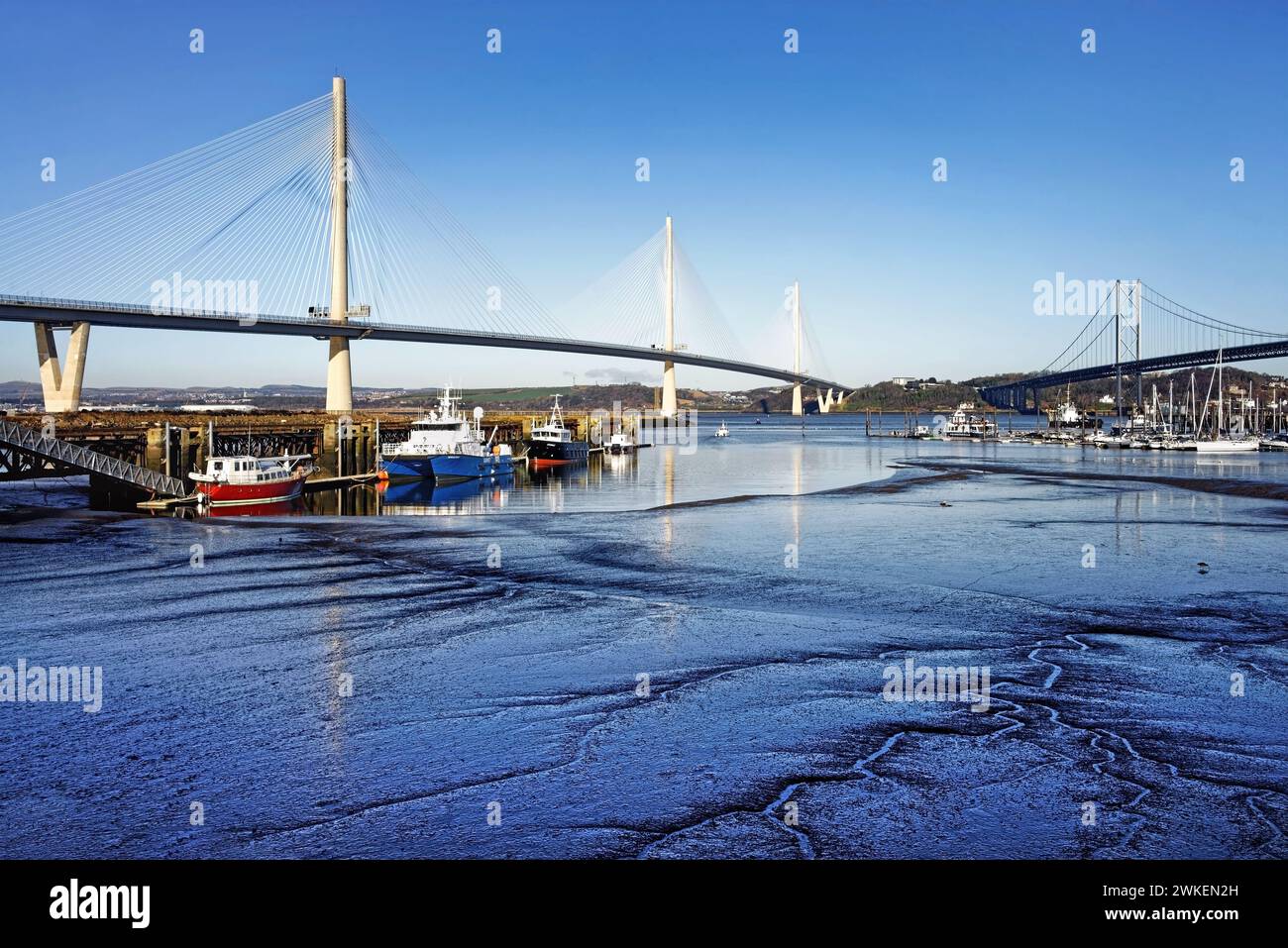 UK, Scotland, South Queensferry, Port Edgar Marina Jetty, Queensferry