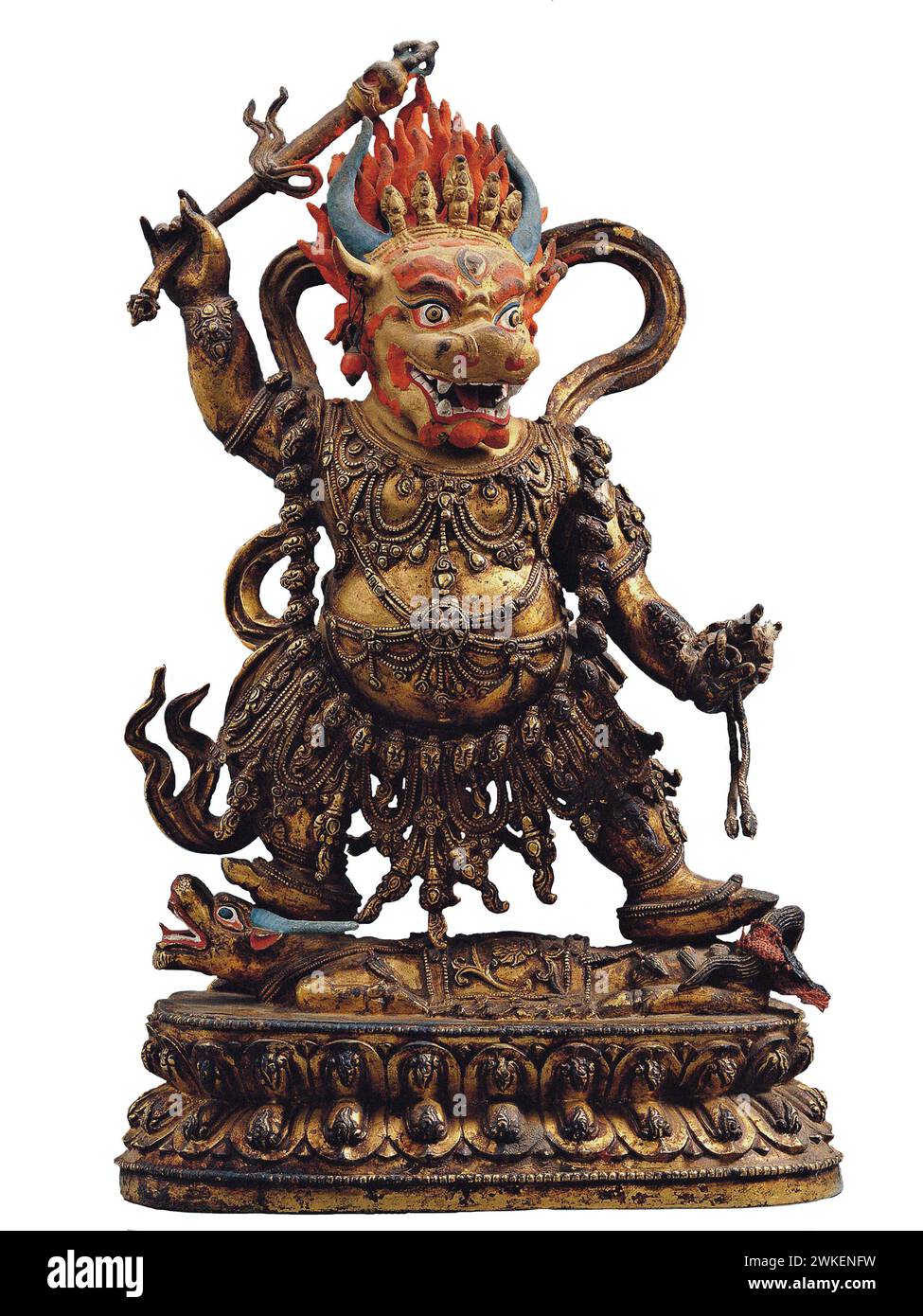 Todesgott Yama. Museum: Potala-Palast, Lhasa. Author: Chinesischer Meister. Stock Photo