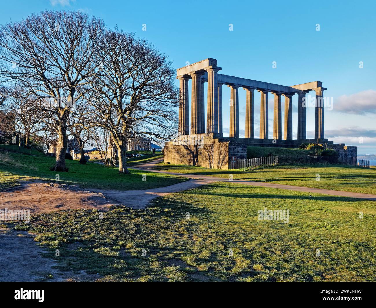 UK, Scotland, Edinburgh, Calton Hill, National Monument of Scotland Stock Photo
