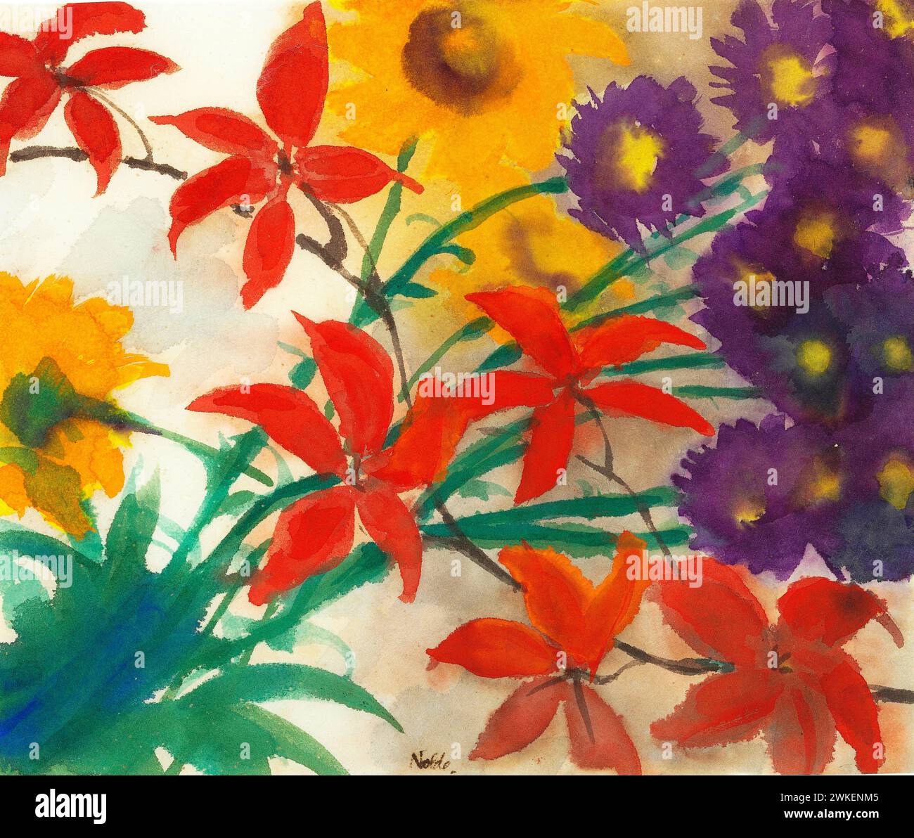 Blooming summer. Museum: PRIVATE COLLECTION. Author: EMIL NOLDE. Stock Photo