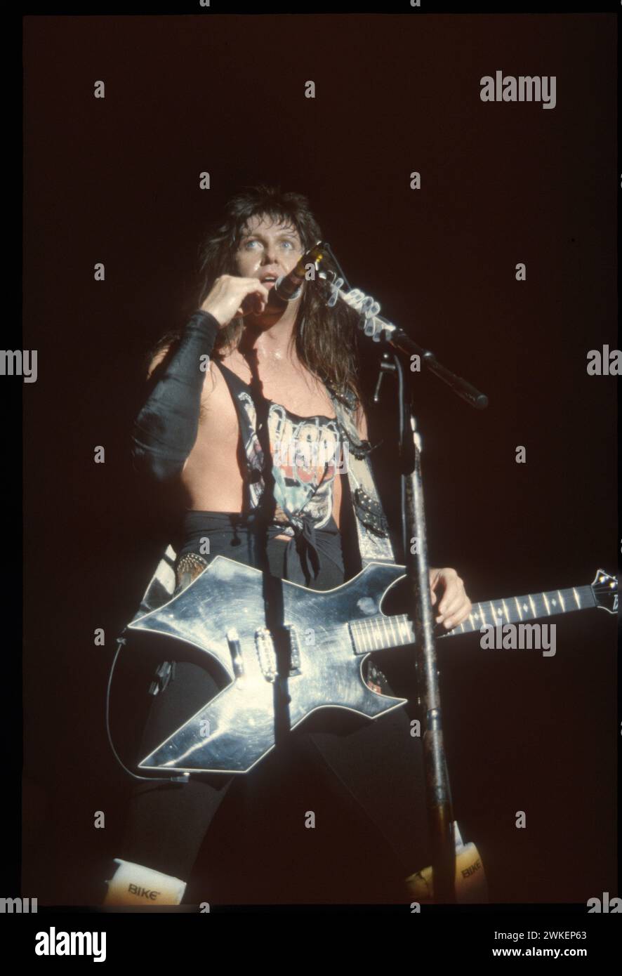 W.A.S.P. performing live at The Santa Monica Civic Auditorium in Santa Monica, CA USA on August 8, 1989.  Credit: Kevin Estrada / MediaPunch Stock Photo