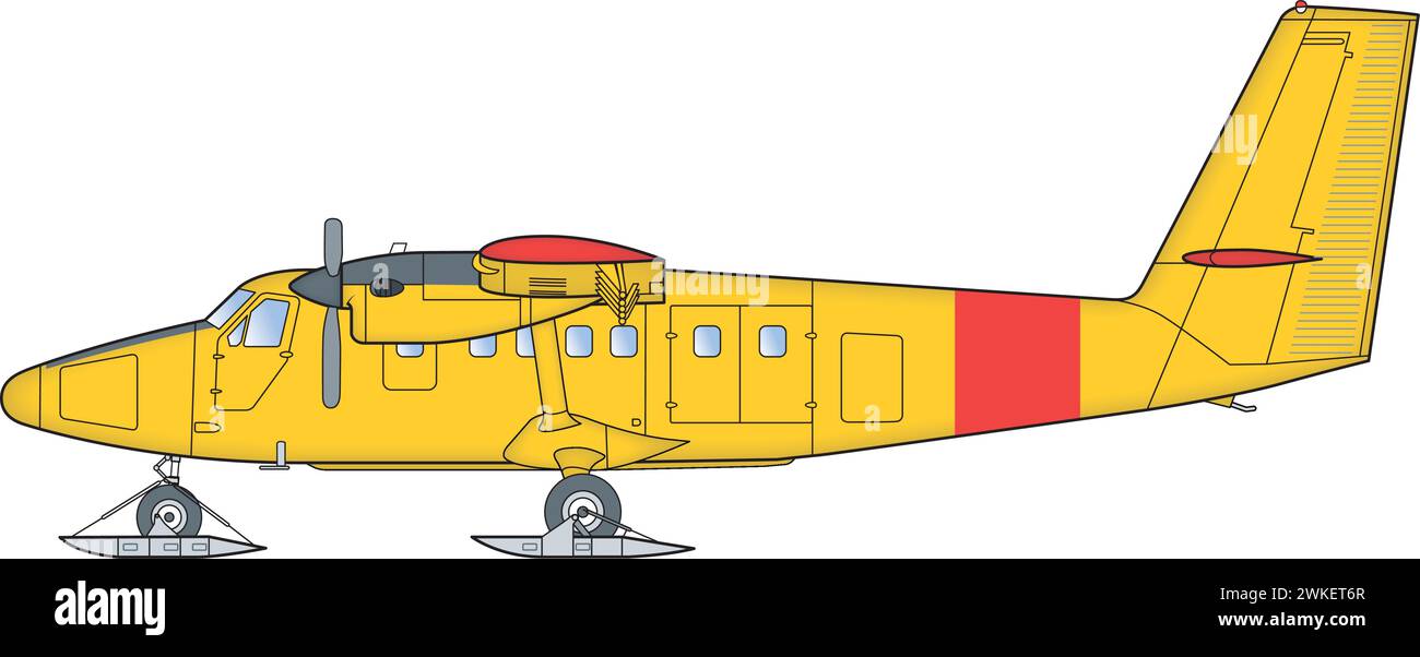Kanadisches zweimotoriges Buschflugzeug Stock Vector
