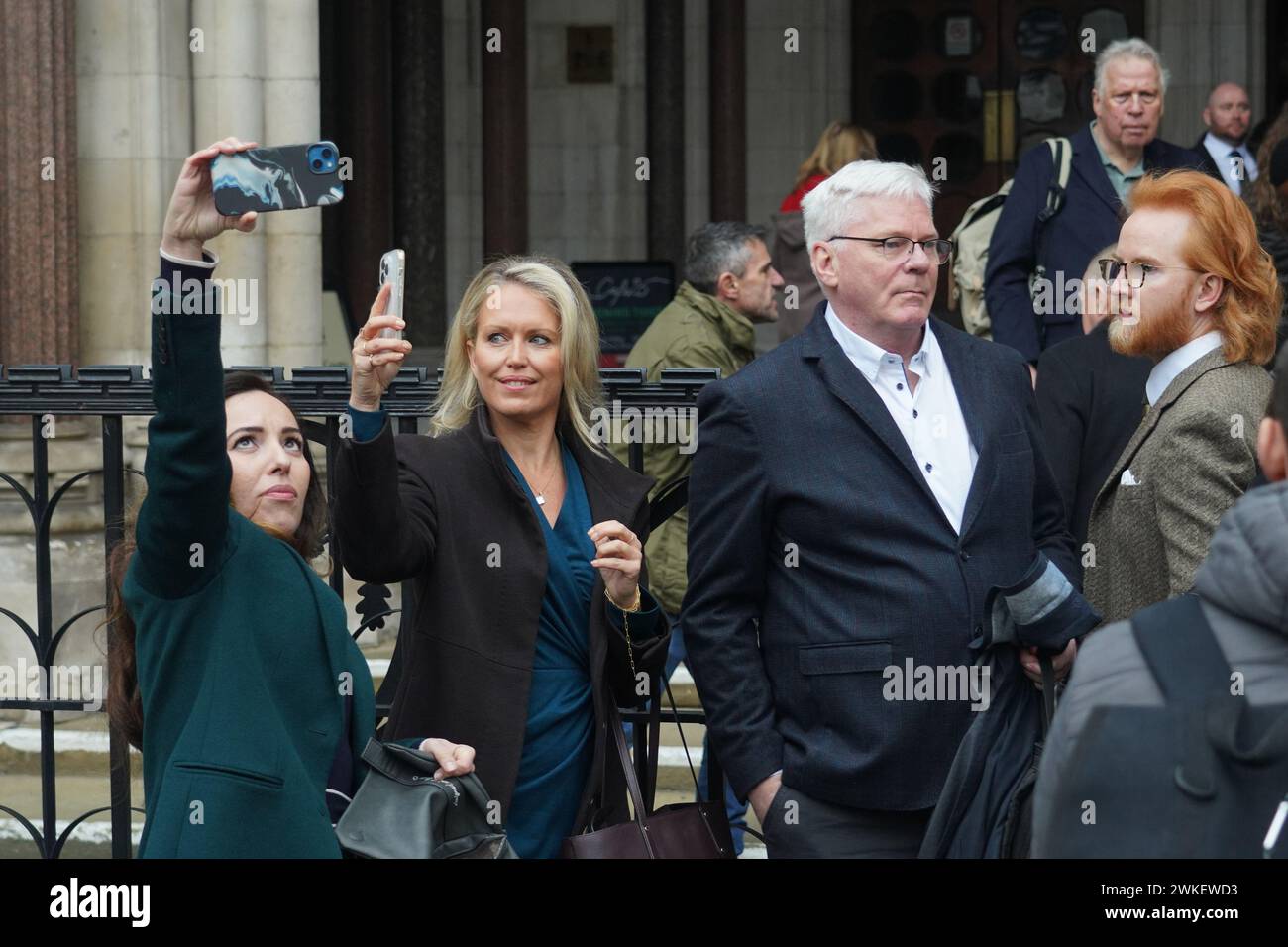 Stella Assange arrives at the Royal Court of Justice for the first day of two of Julian Assange’s appeal hearing. Stock Photo