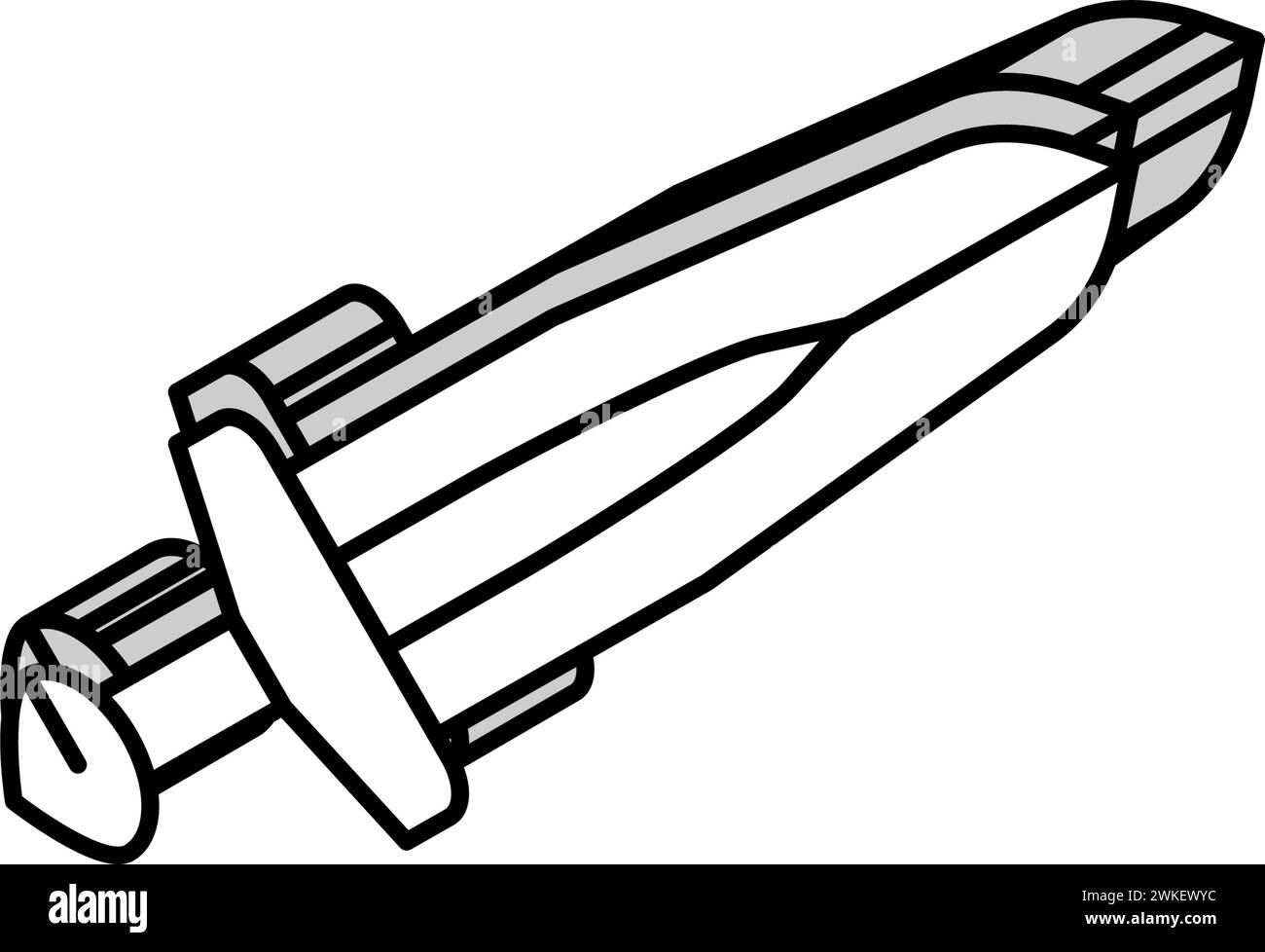 sword viking isometric icon vector illustration Stock Vector Image ...