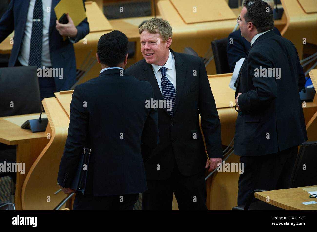 Edinburgh Scotland, UK 20 February 2024. Tim Eagle Scottish Conservative and Unionist Party MSP at the Scottish Parliament. credit sst/alamy live news Stock Photo