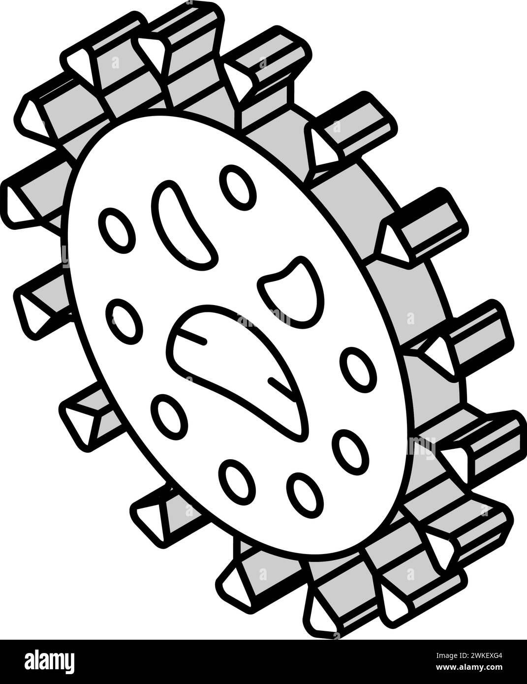 lactobacillus bacteria virus isometric icon vector illustration Stock ...