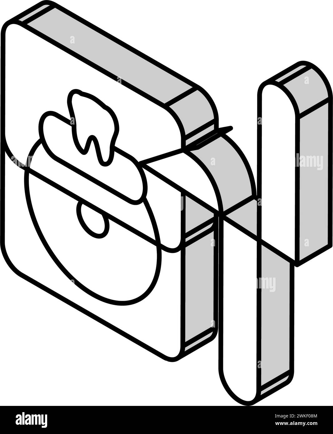 floss dental care isometric icon vector illustration Stock Vector Image ...