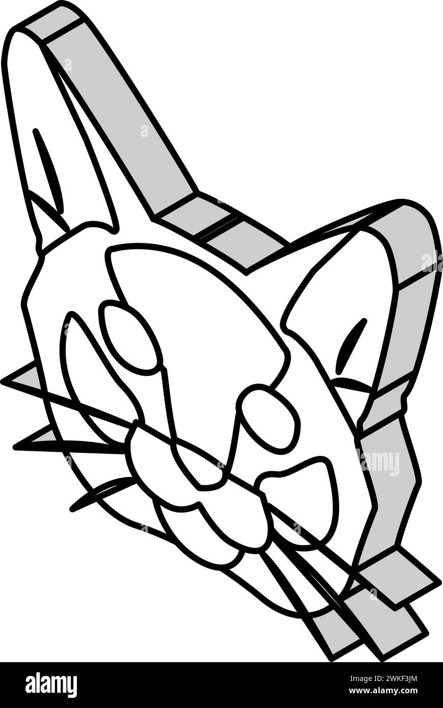 burmese cat cute pet isometric icon vector illustration Stock Vector