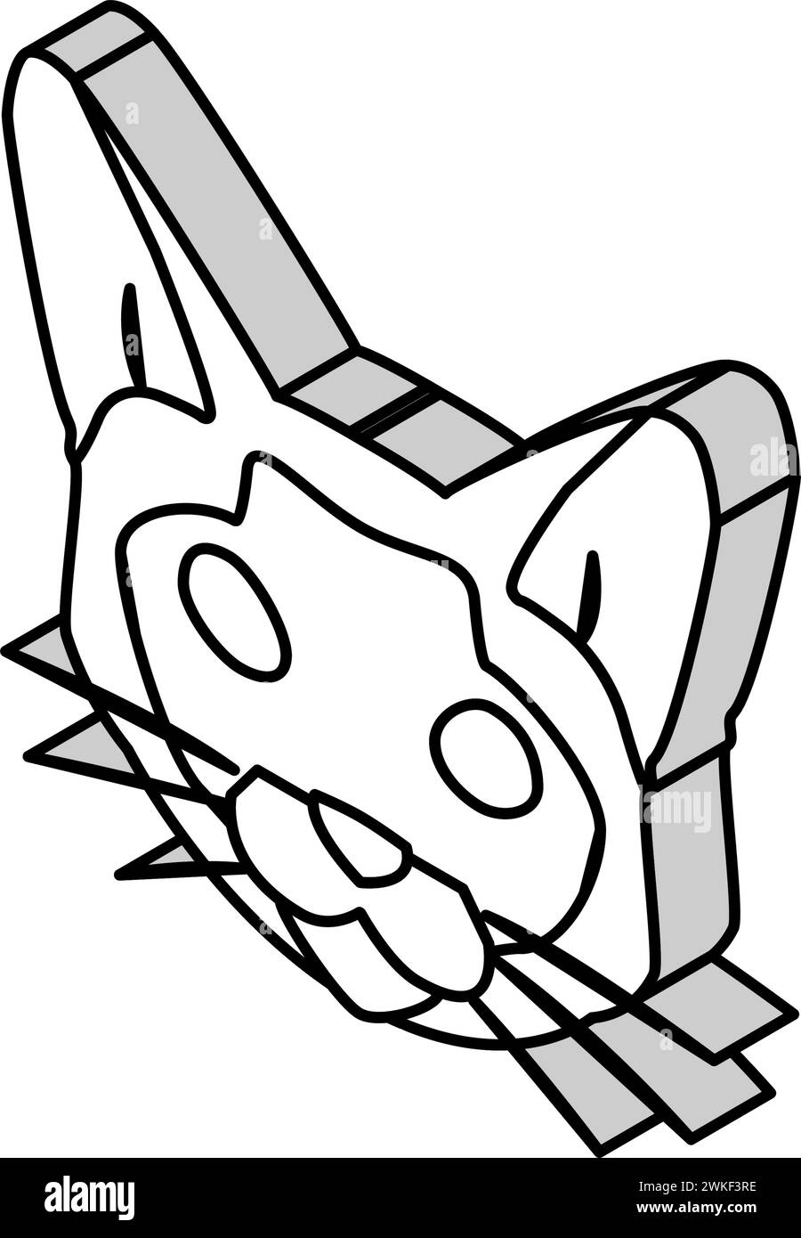 tonkinese cat cute pet isometric icon vector illustration Stock Vector