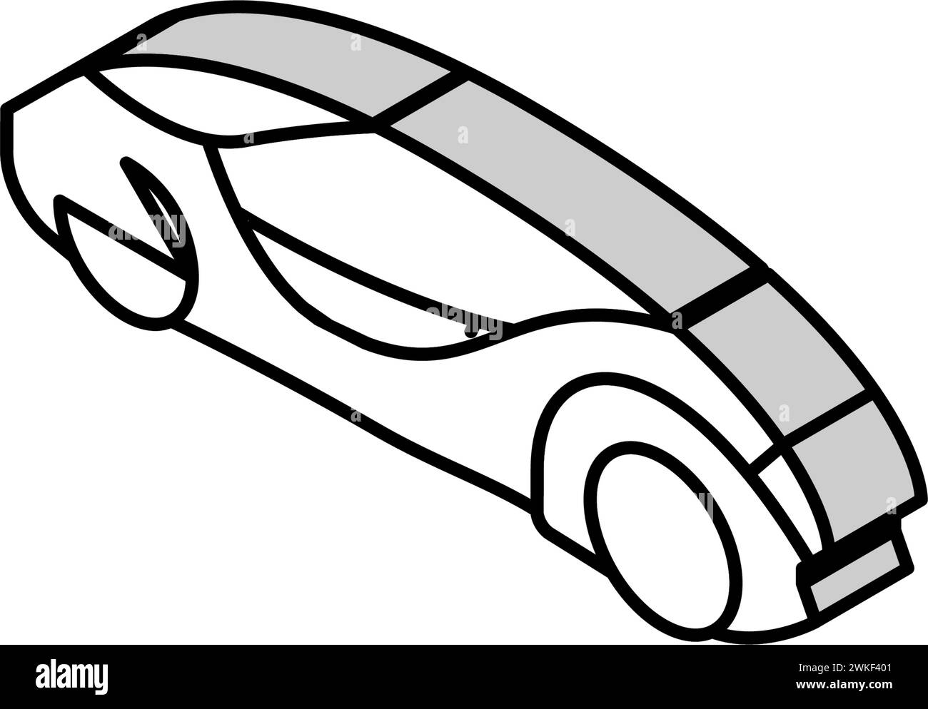 future-car-self-vehicle-isometric-icon-vector-illustration-stock-vector