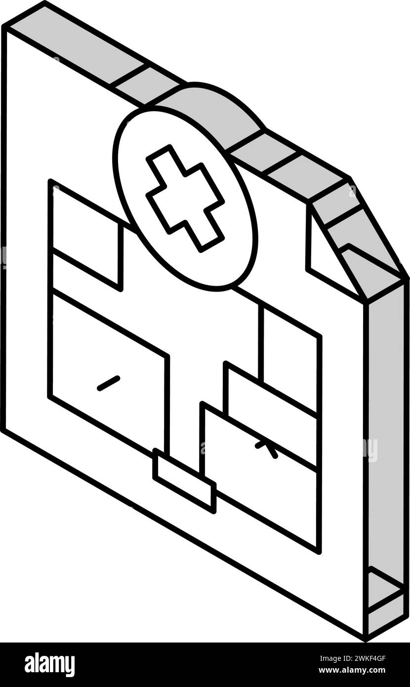 wall dismantling plan interior design isometric icon vector