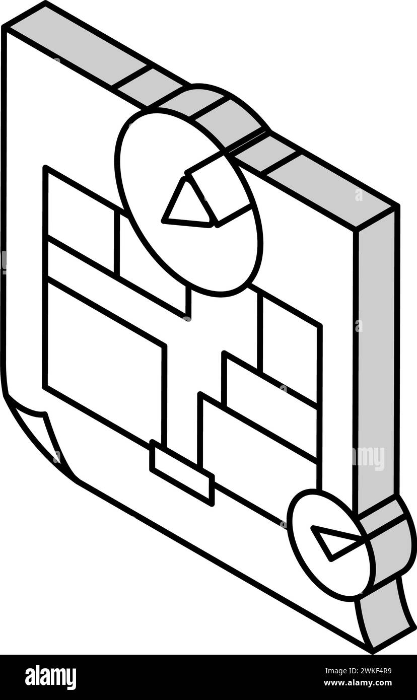 space planning room interior isometric icon vector illustration Stock ...