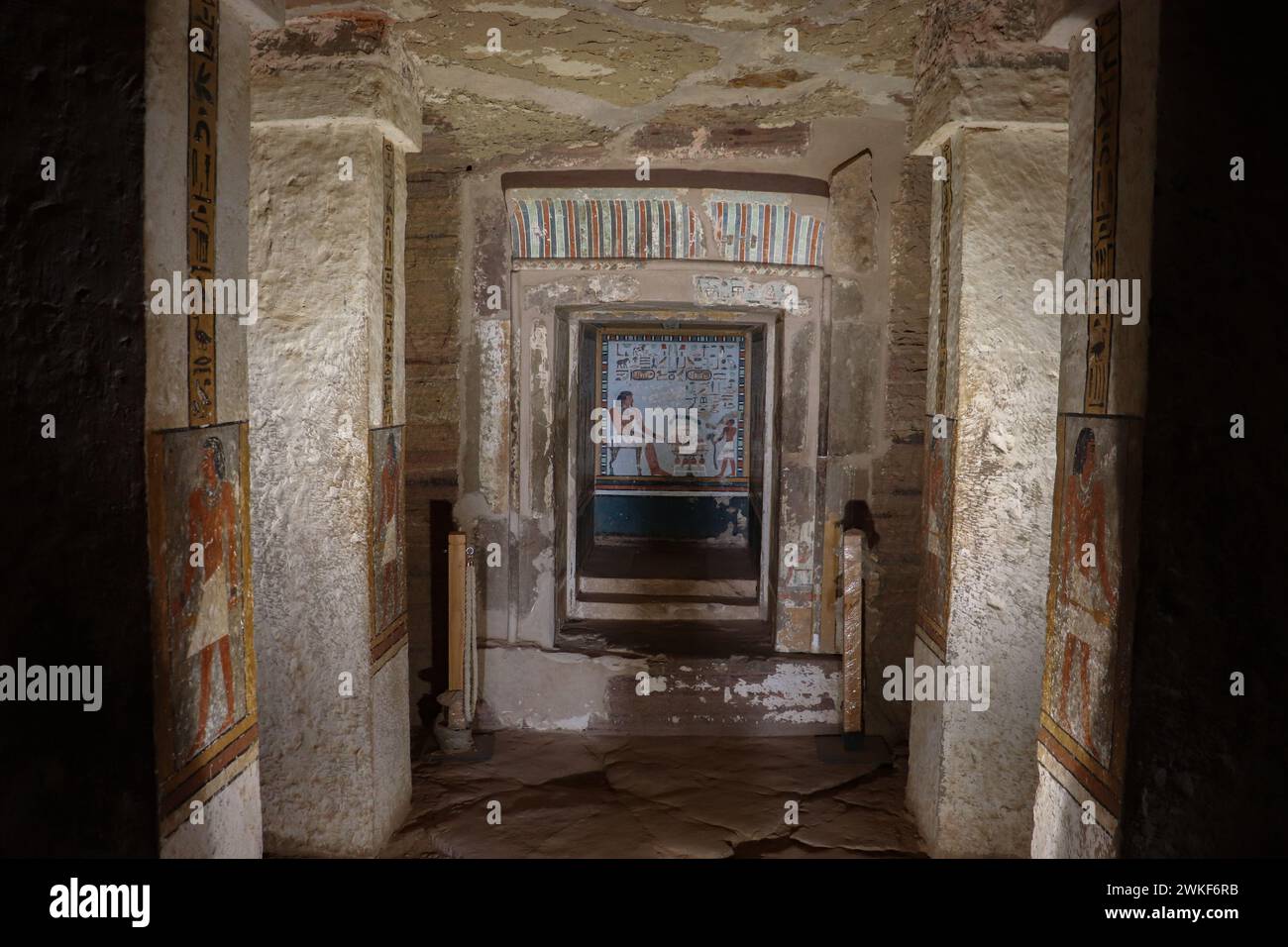 tombs of the nobles, west Aswan, Egypt Stock Photo