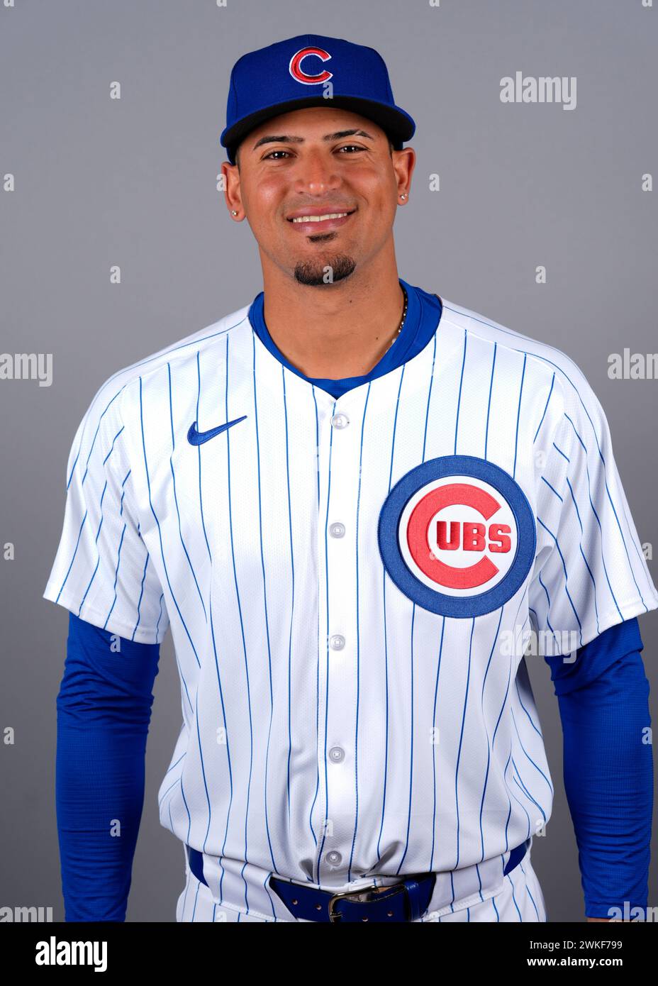 This is a 2024 photo of Luis Vazquez of the Chicago Cubs baseball team