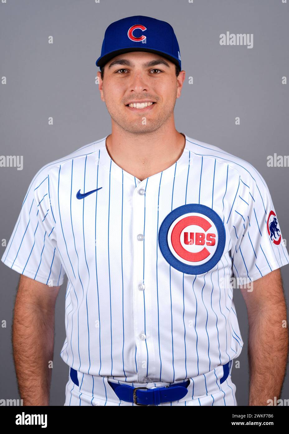 This is a 2024 photo of Matt Mervis of the Chicago Cubs baseball team. This image reflects the
