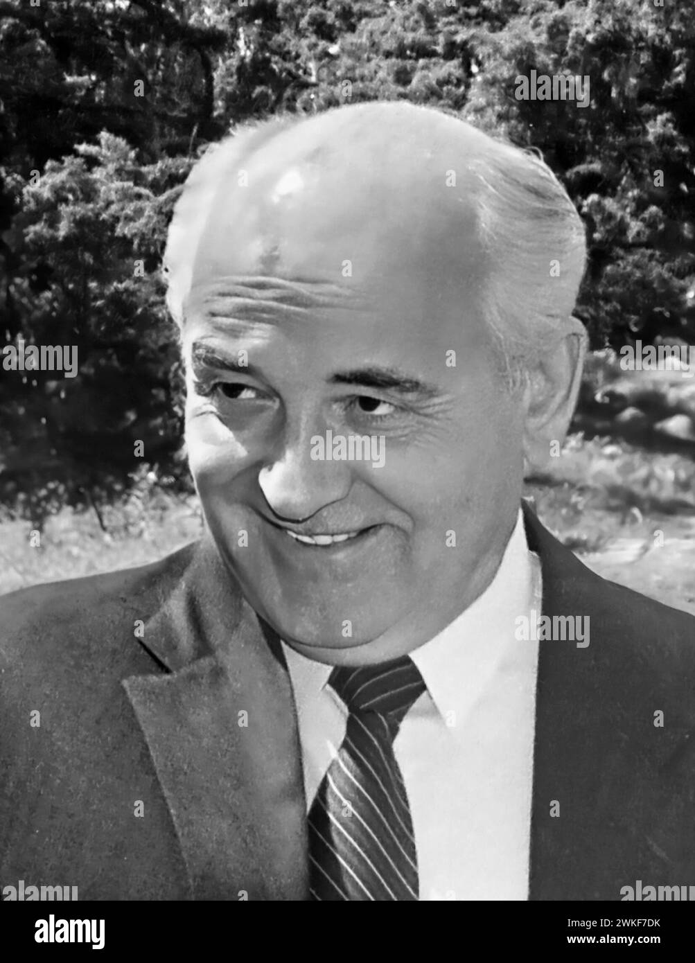 Mikhail Gorbachev. Portrait of the former leader of the Soviet Union, Mikhail Sergeyevich Gorbachev (1931-2022) in 1992 Stock Photo