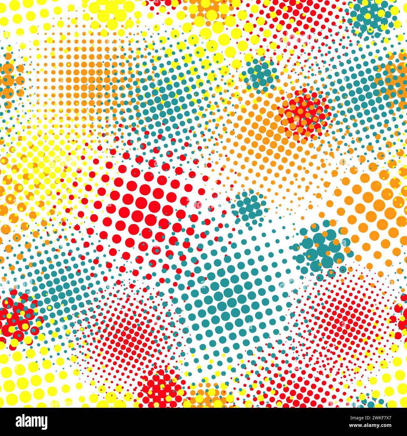 Seamless pattern of colored dots. hand drawing. Not AI, Vector ...