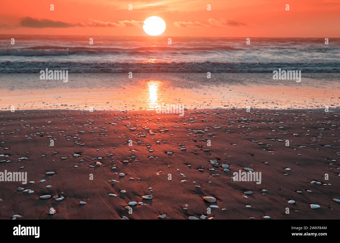 sea sunset for natural background Stock Photo - Alamy