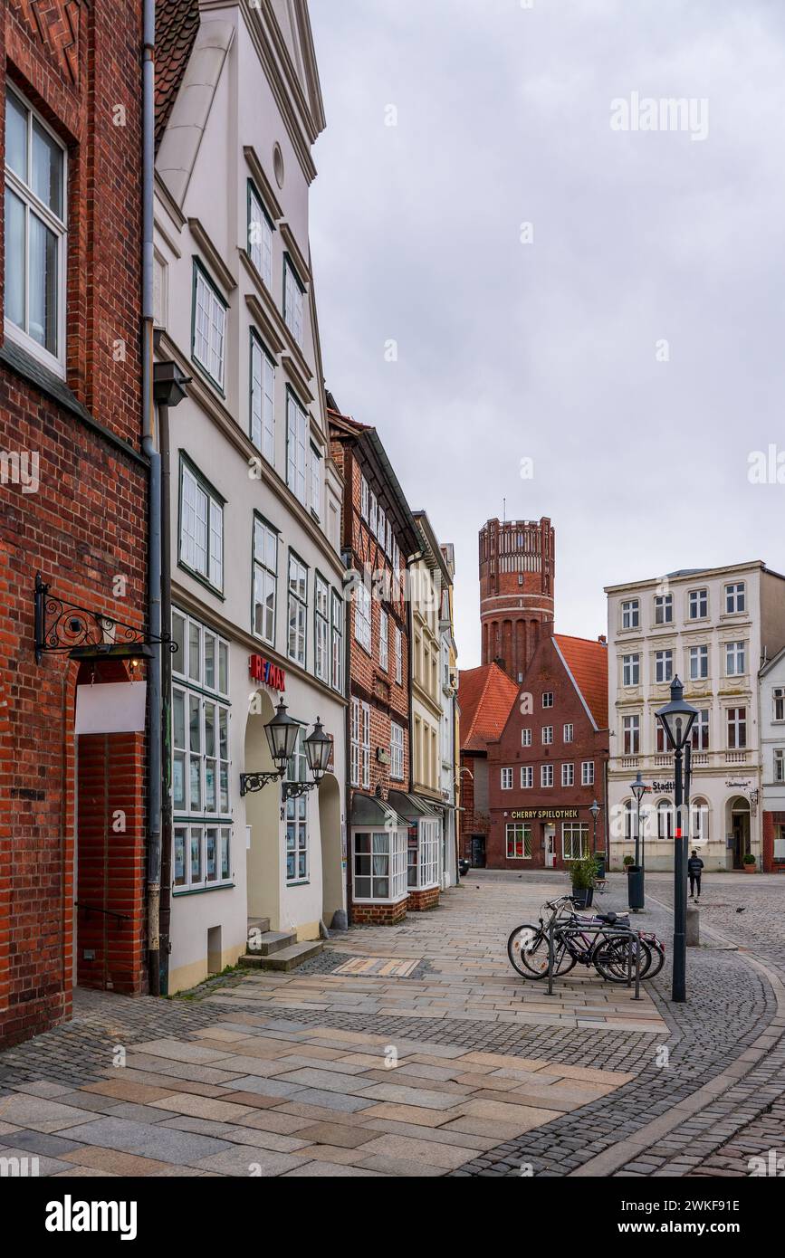 Panoramic view of the architecture of the old town of Lüneburg in Germany. Stock Photo