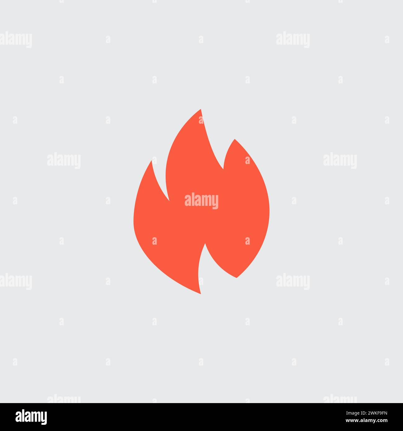 Fire flame icon. Fire heat flame silhouette. Simple energy campfire icon. Stock vector illustration isolated on white background. Stock Vector