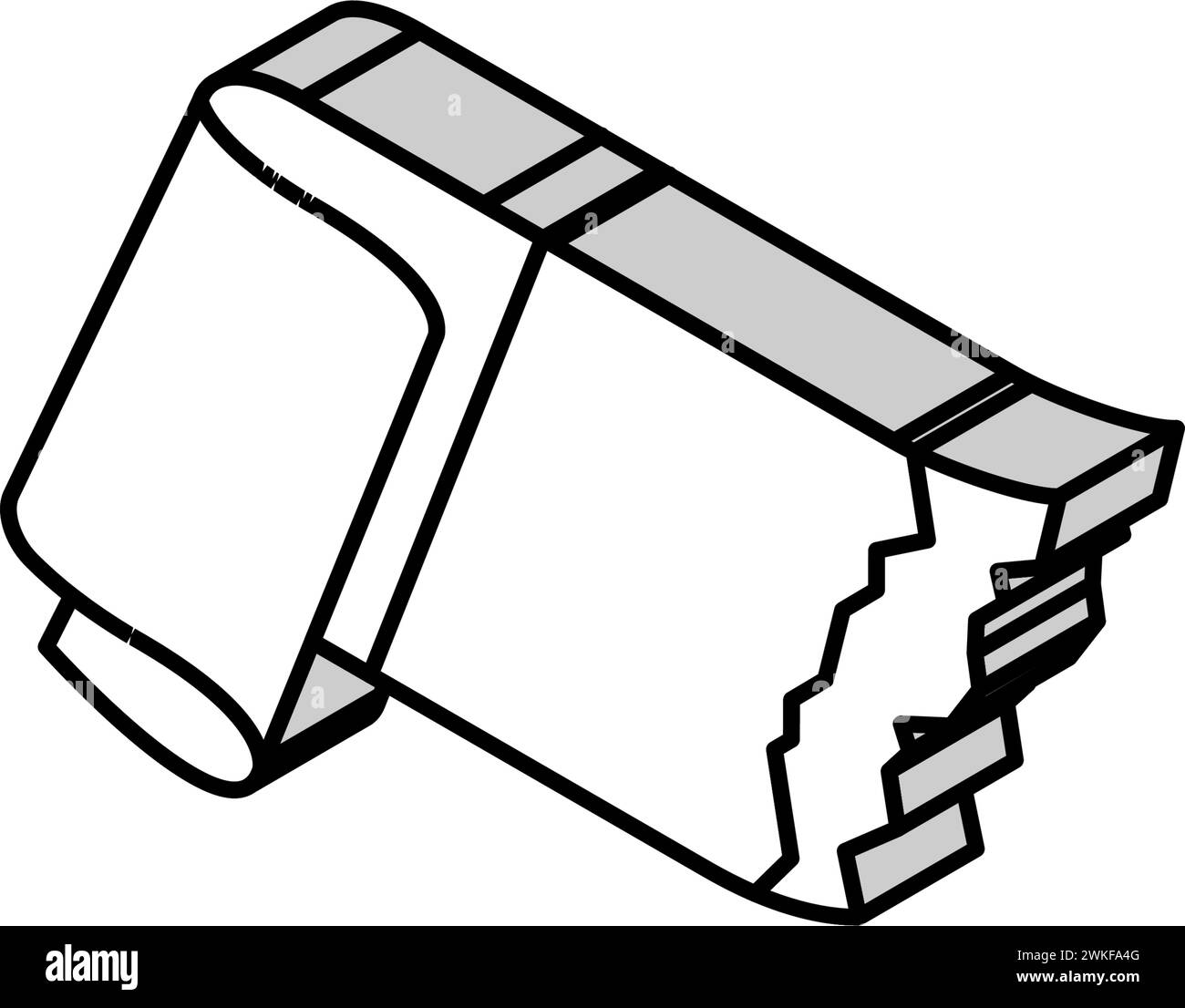 paper ribbon banner design isometric icon vector illustration Stock ...