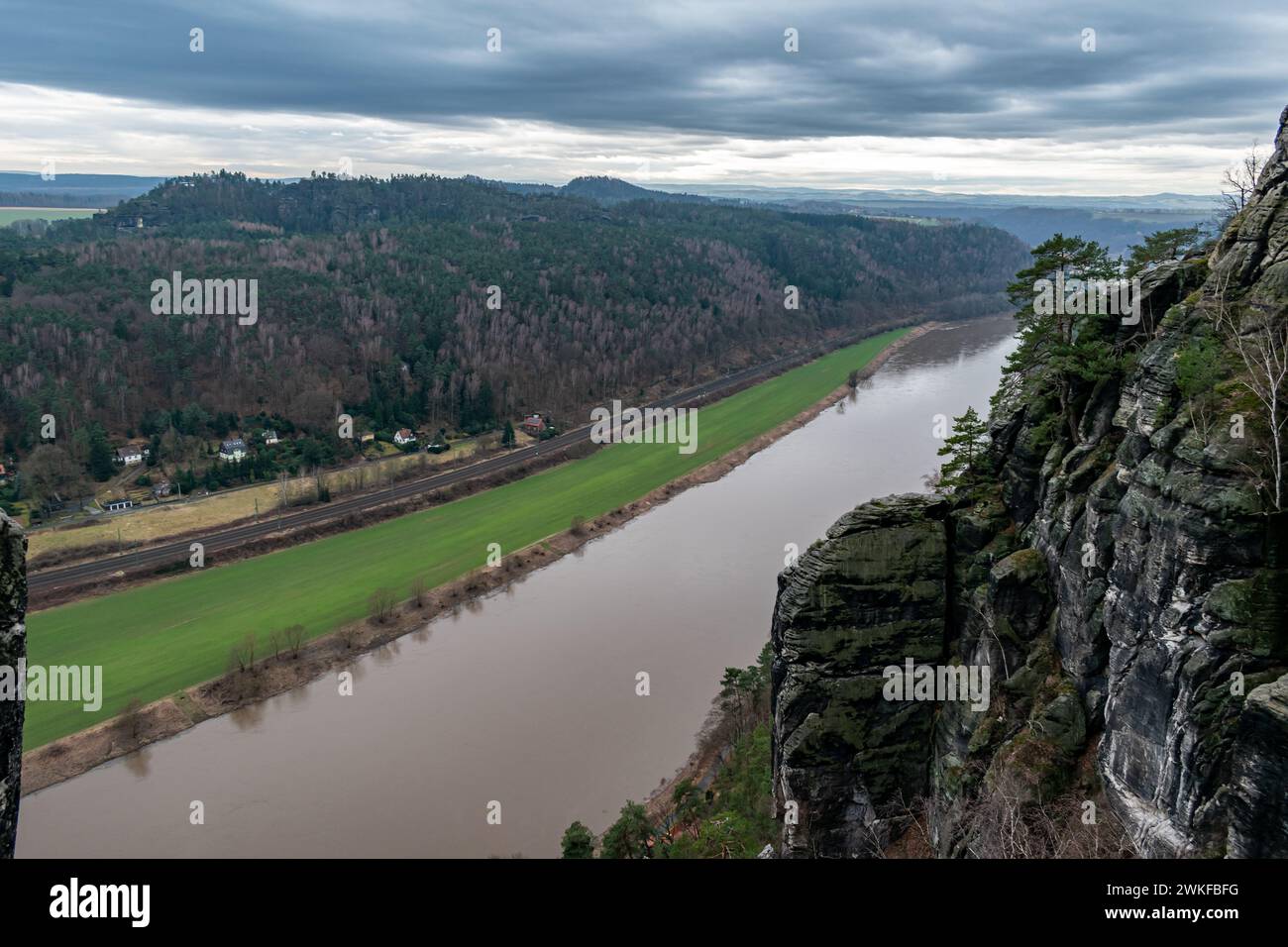 Switzerland saxony tree stone hi-res stock photography and images - Alamy