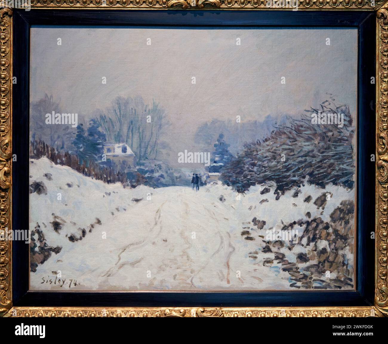 Alfred sisley snow at louveciennes hi-res stock photography and