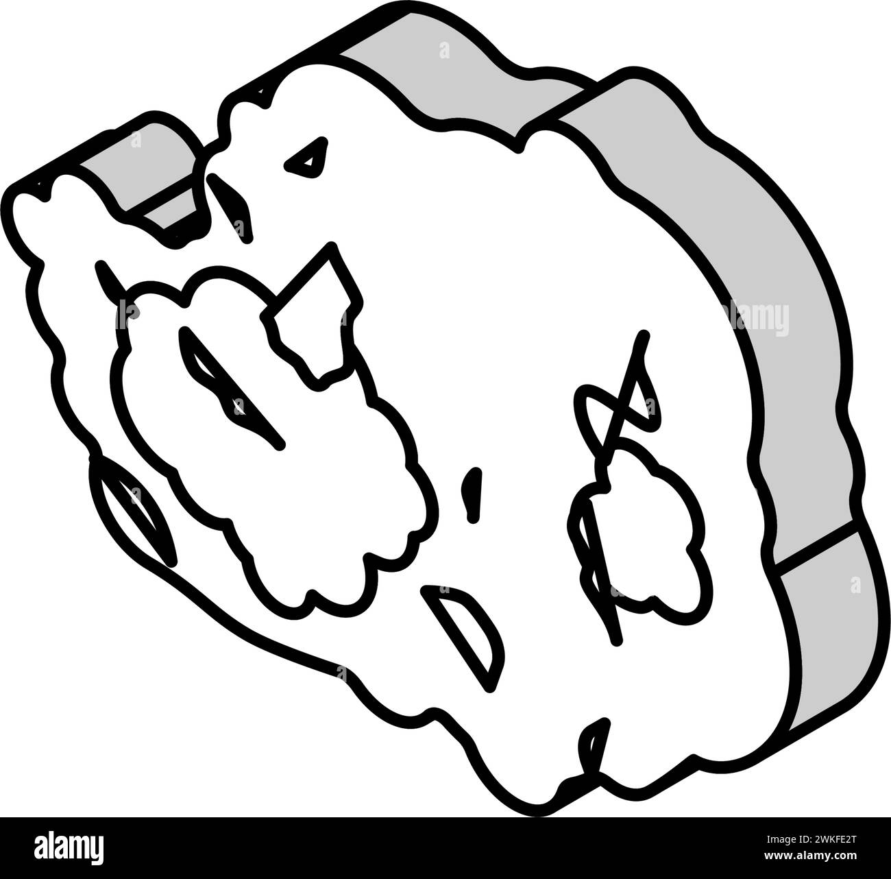 travertine stone isometric icon vector illustration Stock Vector Image ...