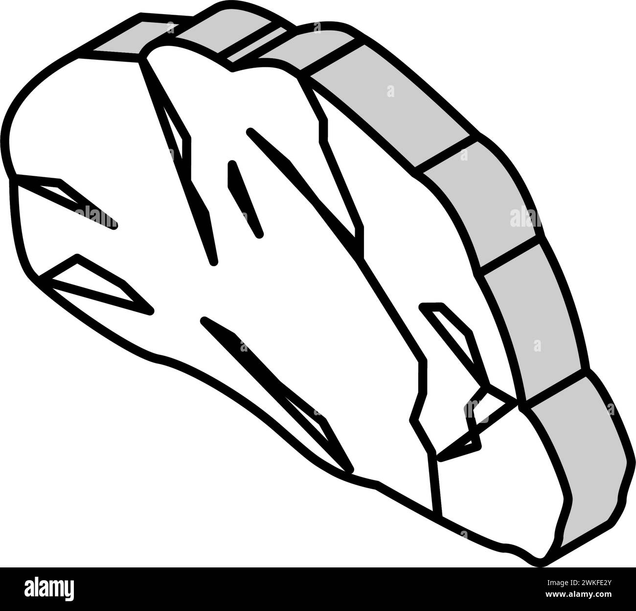 rose quartz stone rock isometric icon vector illustration Stock Vector