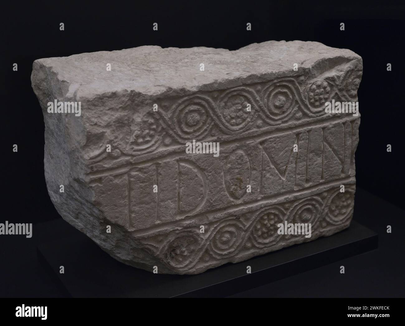 Archological Inscription Fragment of a frieze with the liturgical inscription TI DOMINI ...