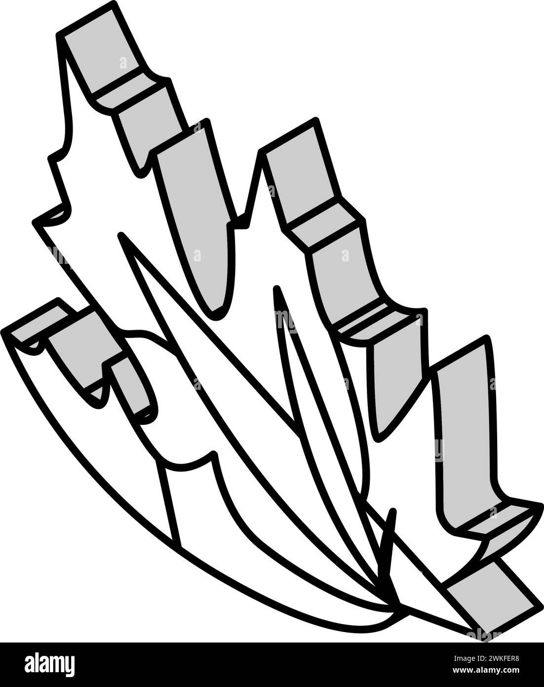 leaf maple autumn isometric icon vector illustration Stock Vector Image ...
