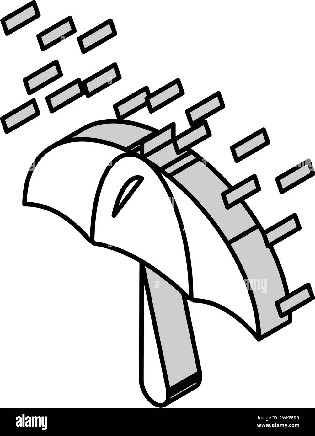 umbrella rain autumn isometric icon vector illustration Stock Vector ...