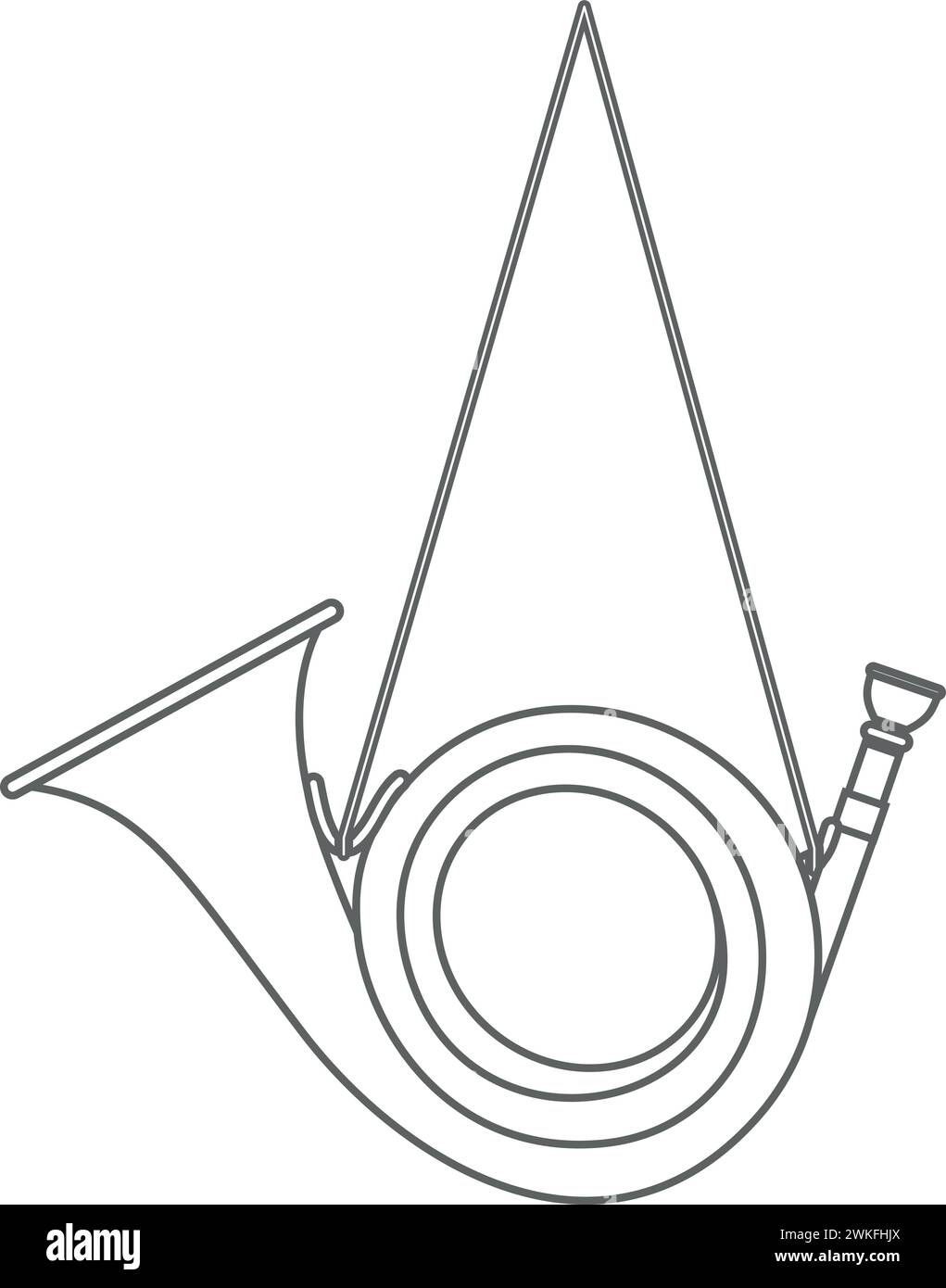 Bugle horn badge Black and White Stock Photos & Images Alamy