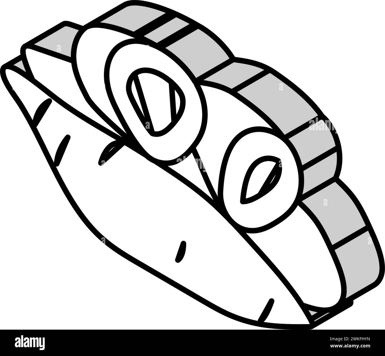 cut purple sweet potato isometric icon vector illustration Stock Vector