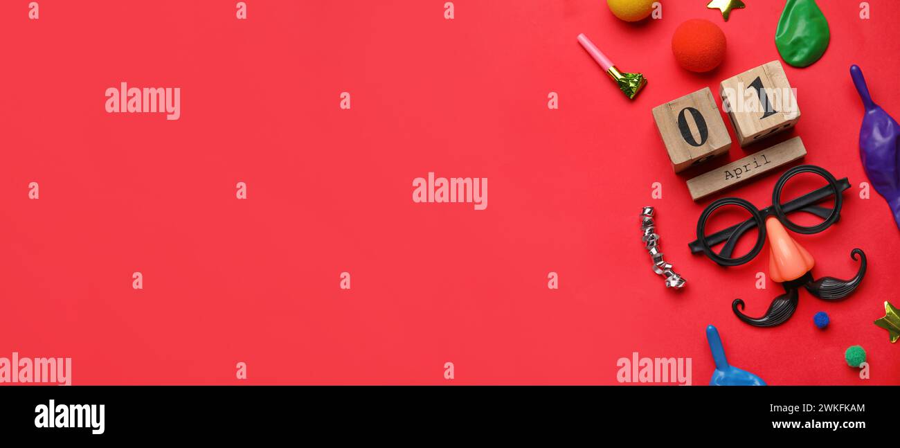 April first calendar red hi-res stock photography and images - Alamy