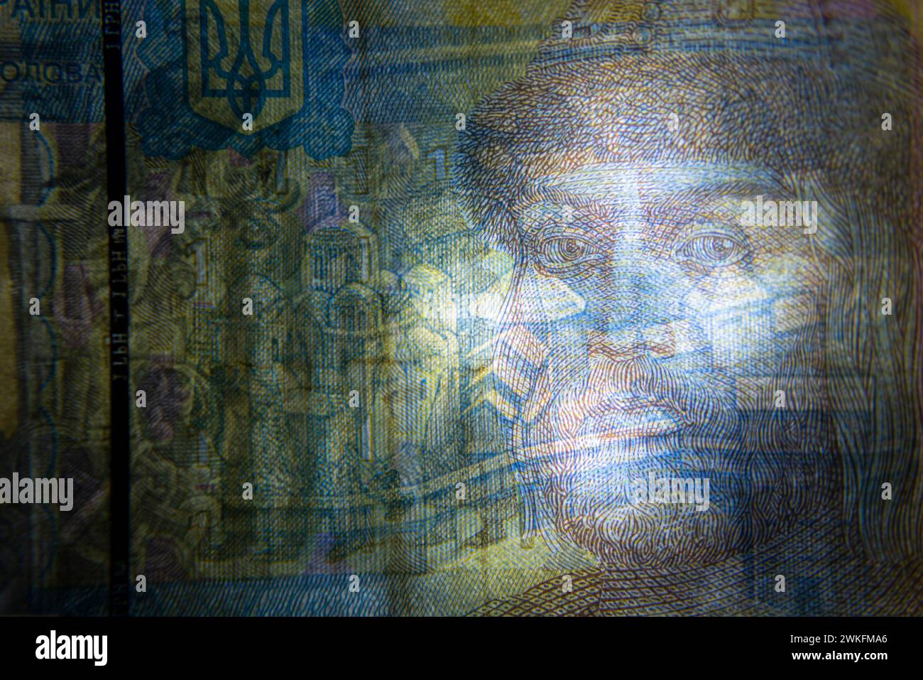 An Old banknote background, currency, great details Stock Photo