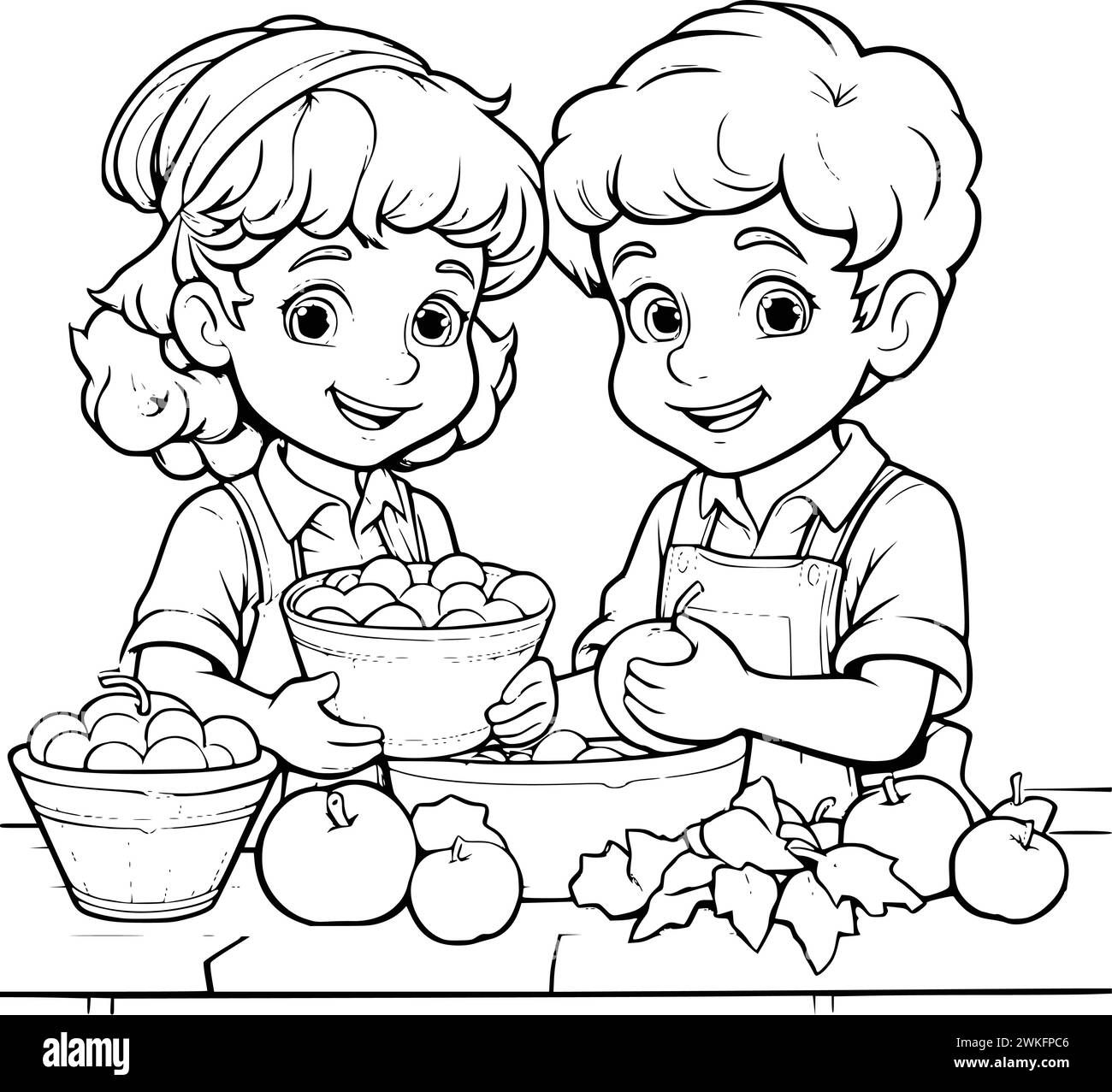 Kids Coloring Pages Drawing Stock Vector