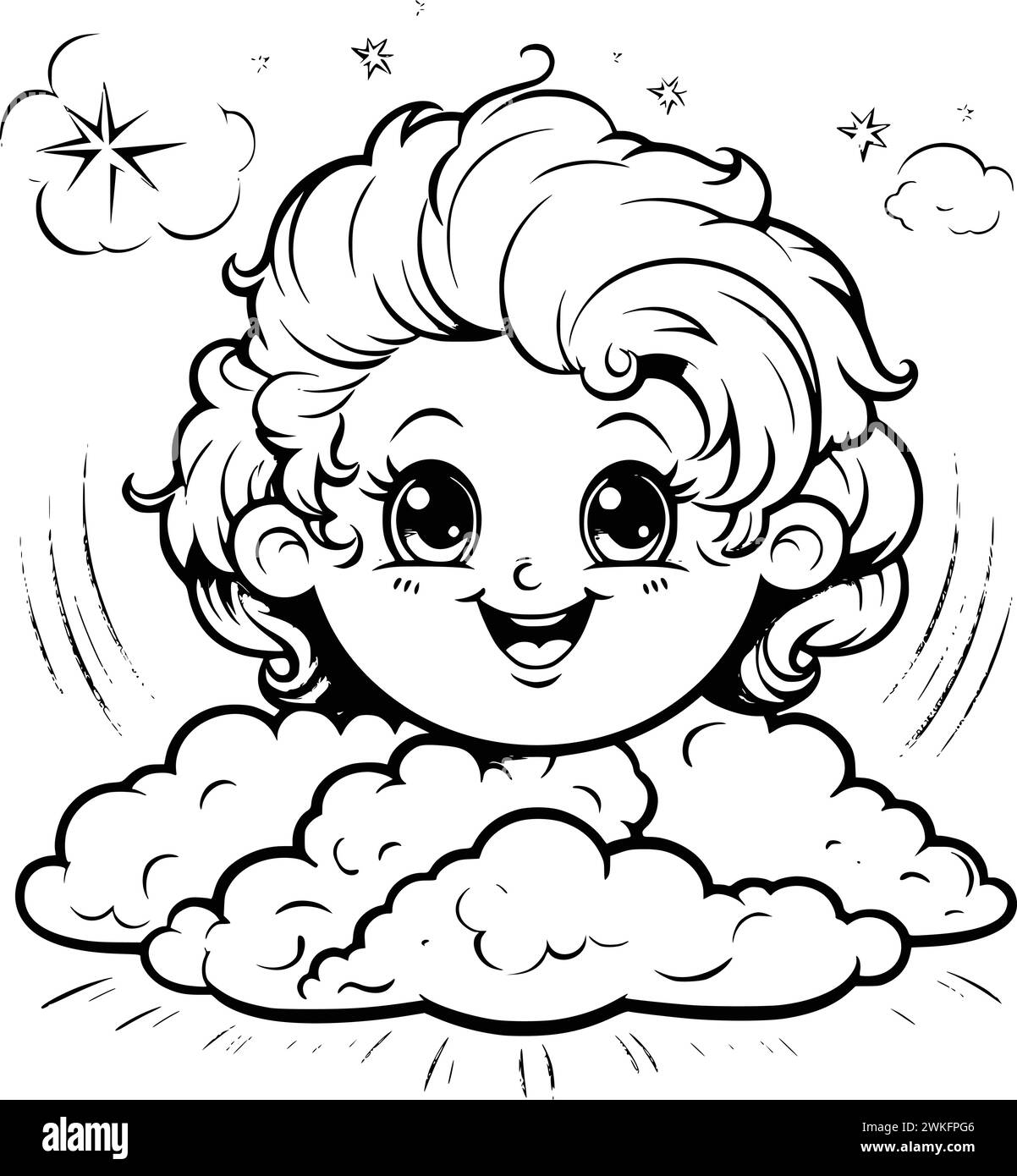 Kids Coloring Pages Drawing Stock Vector Image & Art Alamy