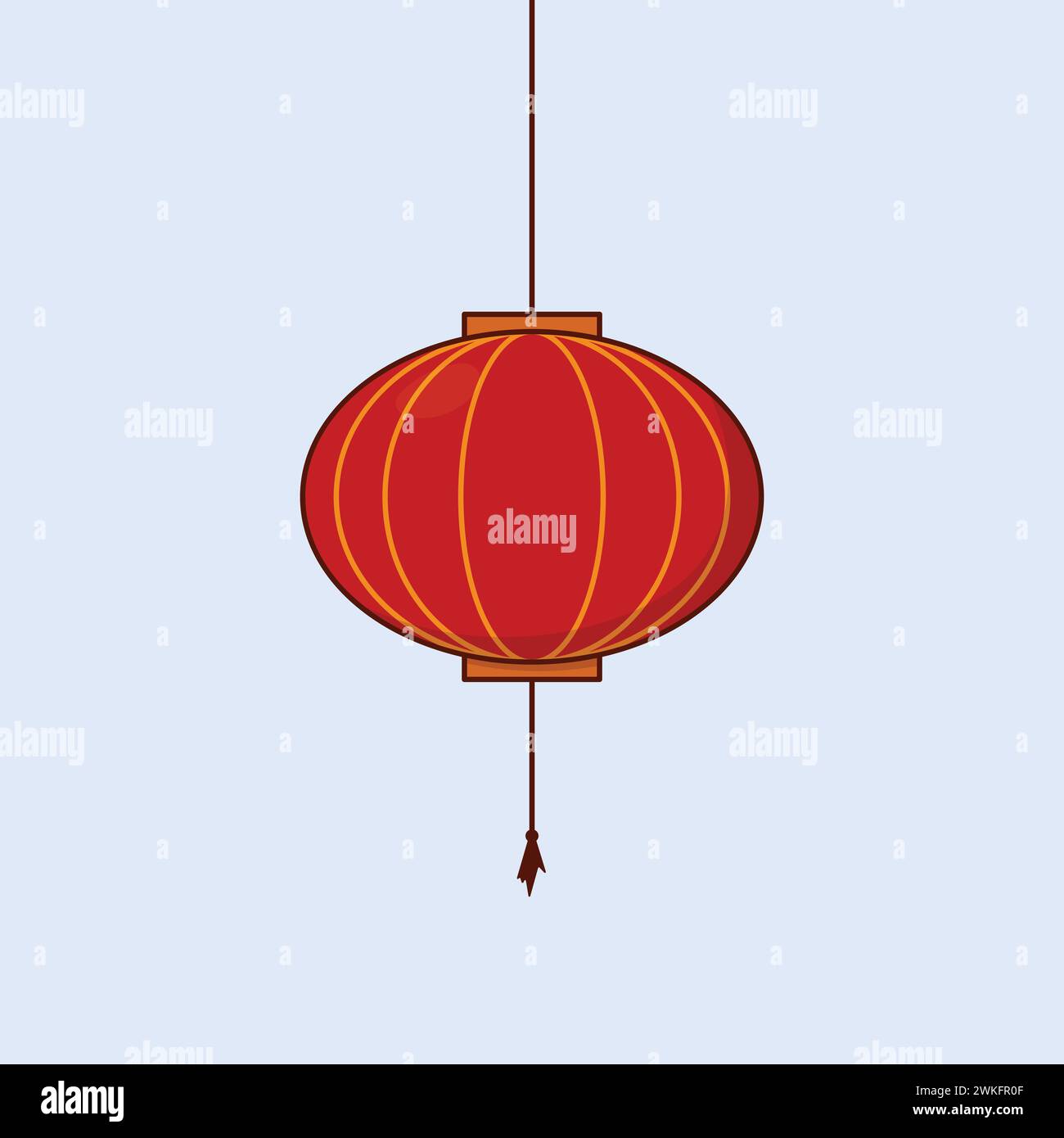 Chinese Lantern Festival Vector Icon Illustration Chinese Festival Vector Stock Vector