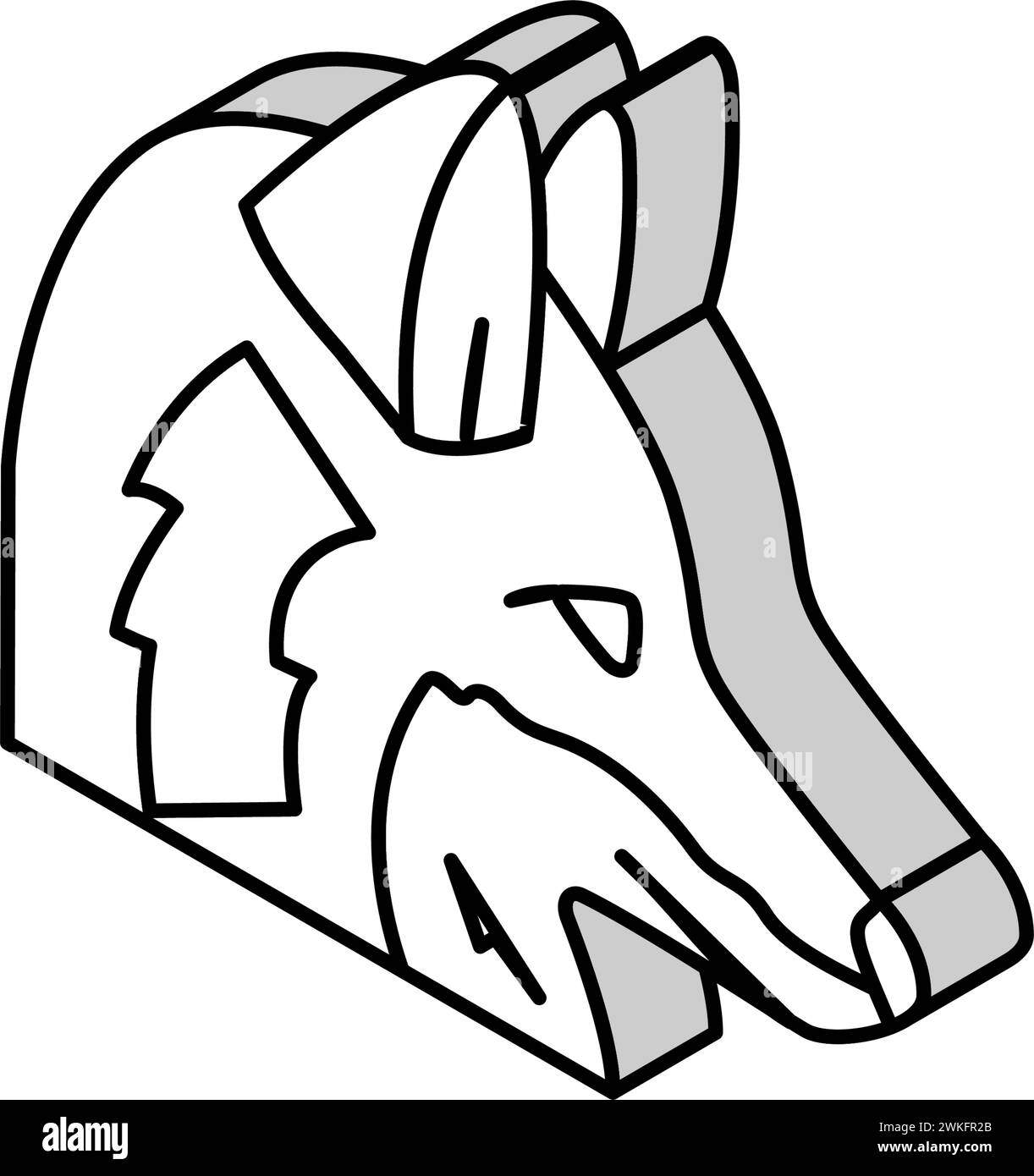 fox animal zoo isometric icon vector illustration Stock Vector Image