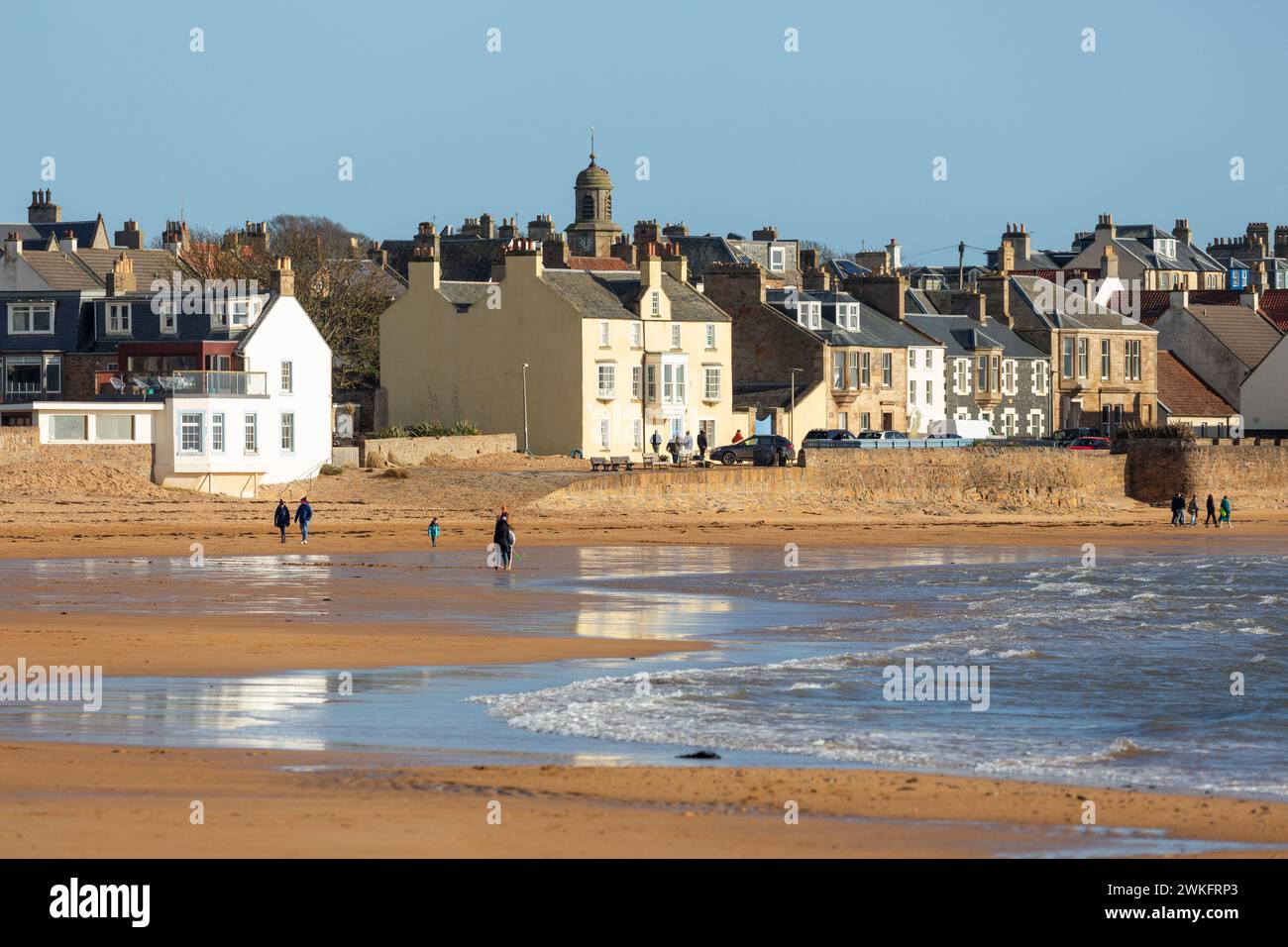 Seafront houses in Elie Scotland Stock Photo Alamy