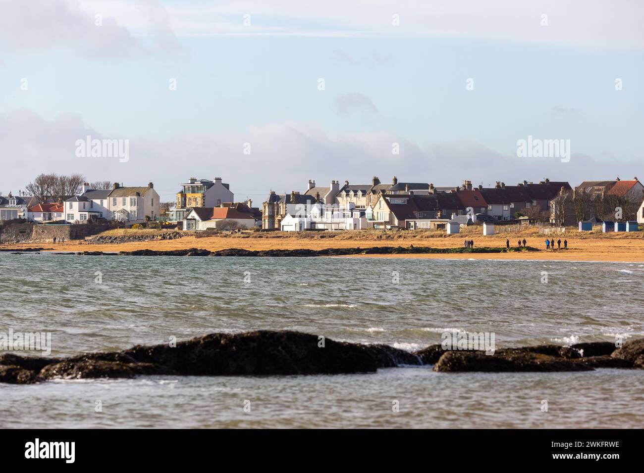 Seafront houses in Elie Scotland Stock Photo