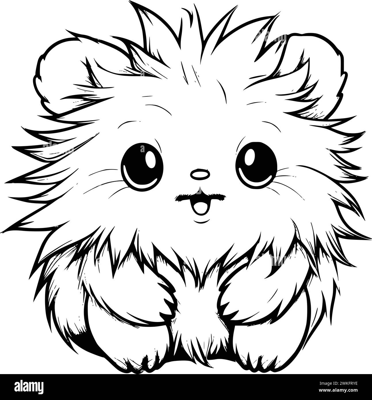 Harry potter fluffy coloring pages hires stock photography and images