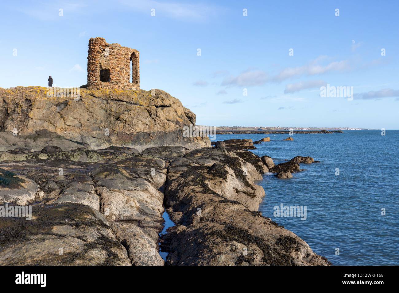 Lady’s Tower in Elie was built in 1770 for Lady Janet Anstruther Stock Photo