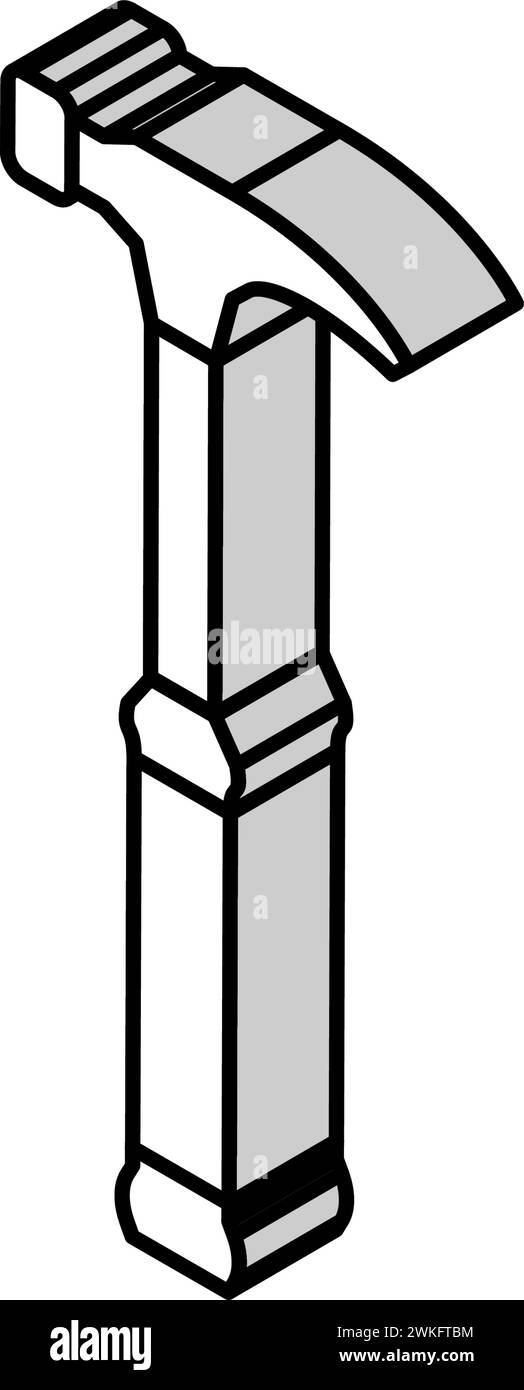 claw hammer tool isometric icon vector illustration Stock Vector Image ...