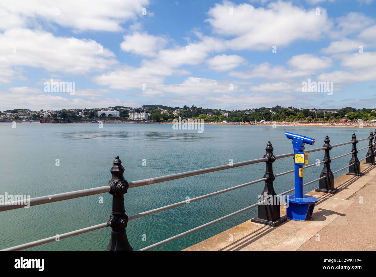 The seafront in Torquay on a summers day Stock Photo