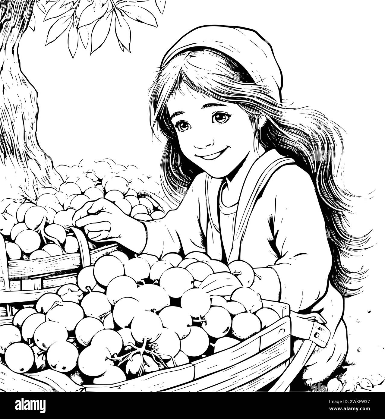 Kids Coloring Pages Drawing Stock Vector Image & Art Alamy