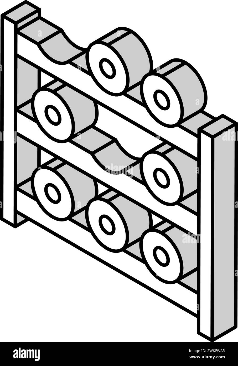 rack wine isometric icon vector illustration Stock Vector Image & Art ...